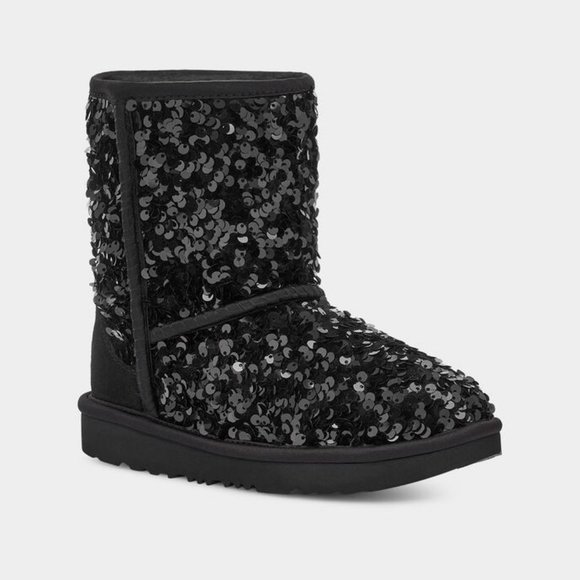 NIB‎ UGG STELLAR SEQUIN CLASSIC SHORT SHEARLING LINED BOOTS - Picture 9 of 9
